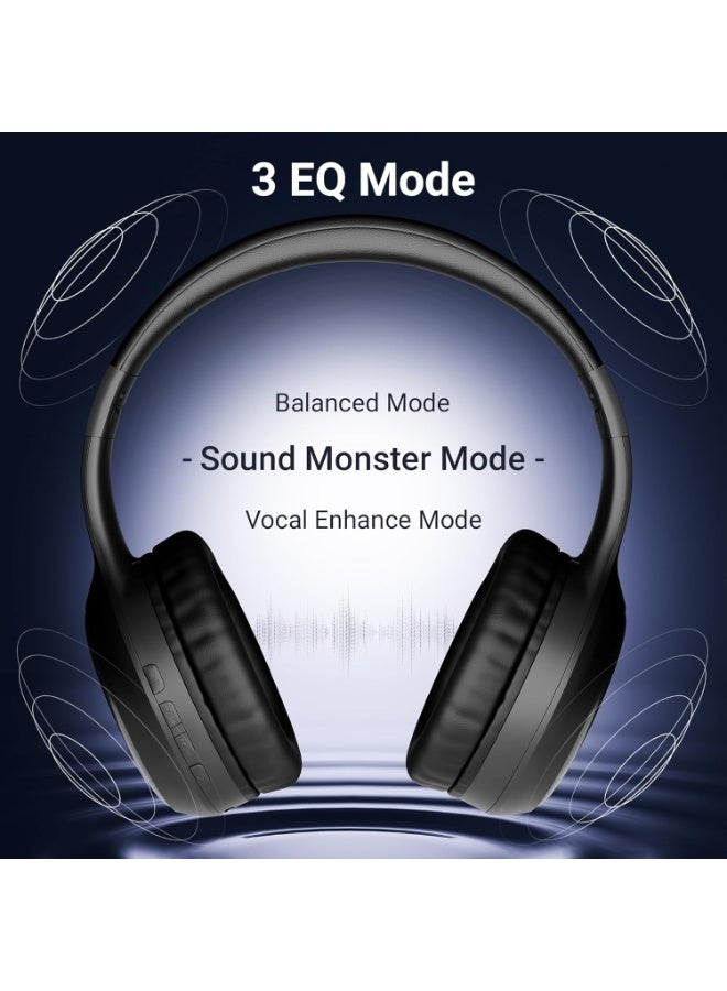 زيبونيكس ZEBRONICS Thunder Max Bluetooth Over Ear Headphone with 120*Hrs Playback, 3 EQ Modes, 40mm Bass Driver, Fast Charging, Gaming Mode, Dual Pairing, BT v5.4, AUX, Metallic Finish (Black) - Image 4